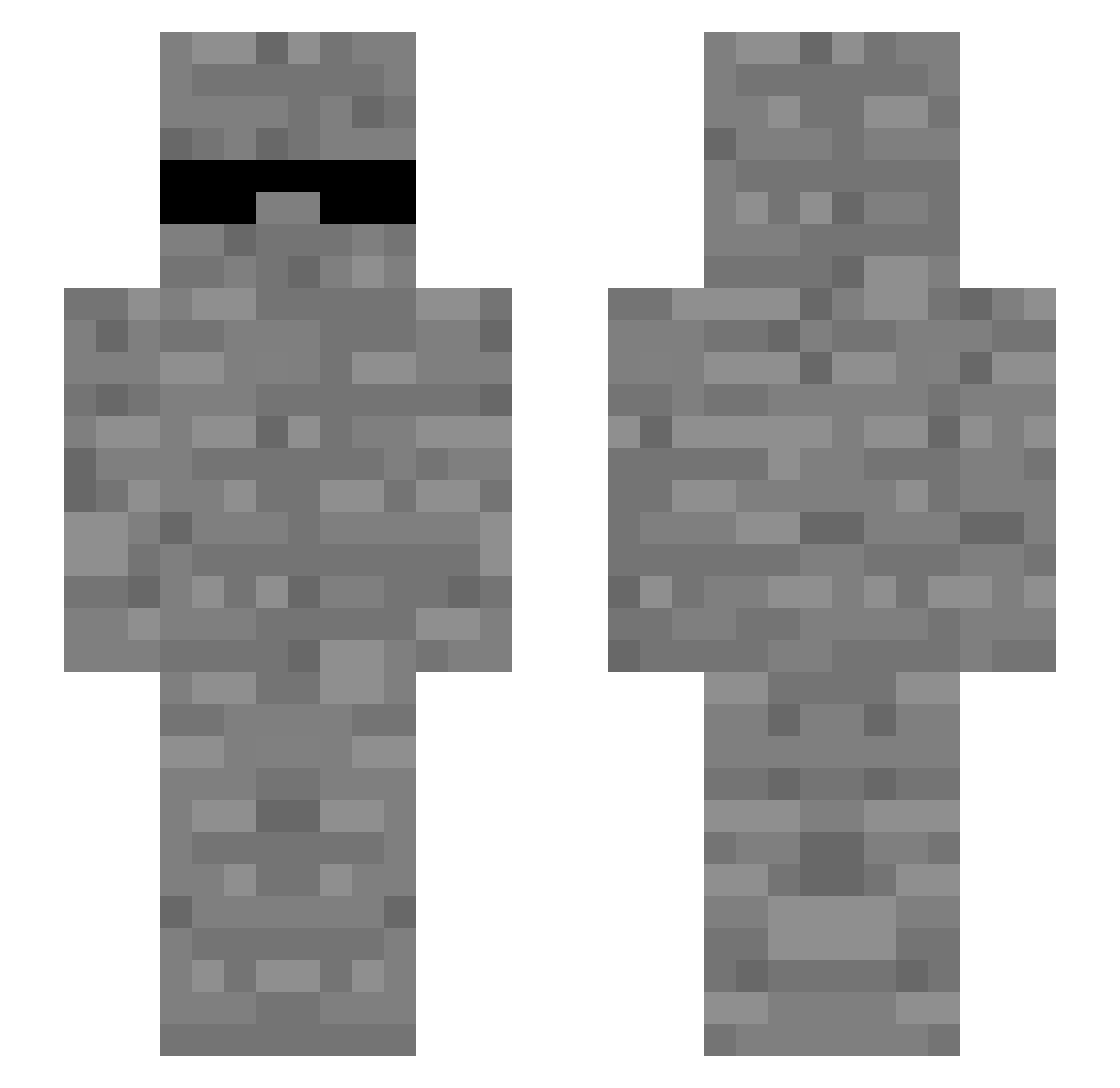 palmuco Minecraft skin, front and back view
