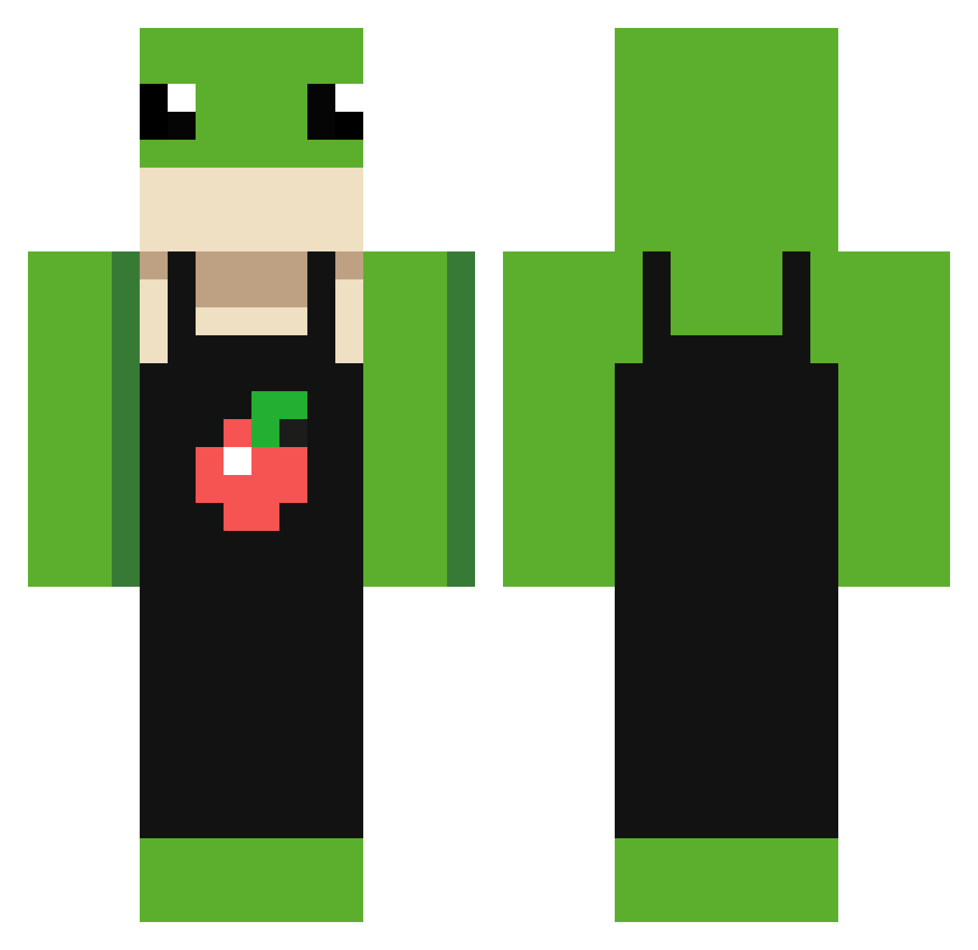 Skrizy_1 Minecraft skin, front and back view