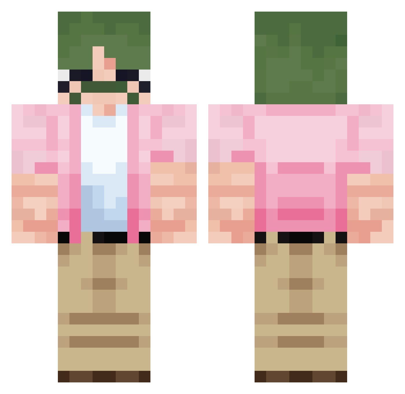 MRneils Minecraft skin, front and back view