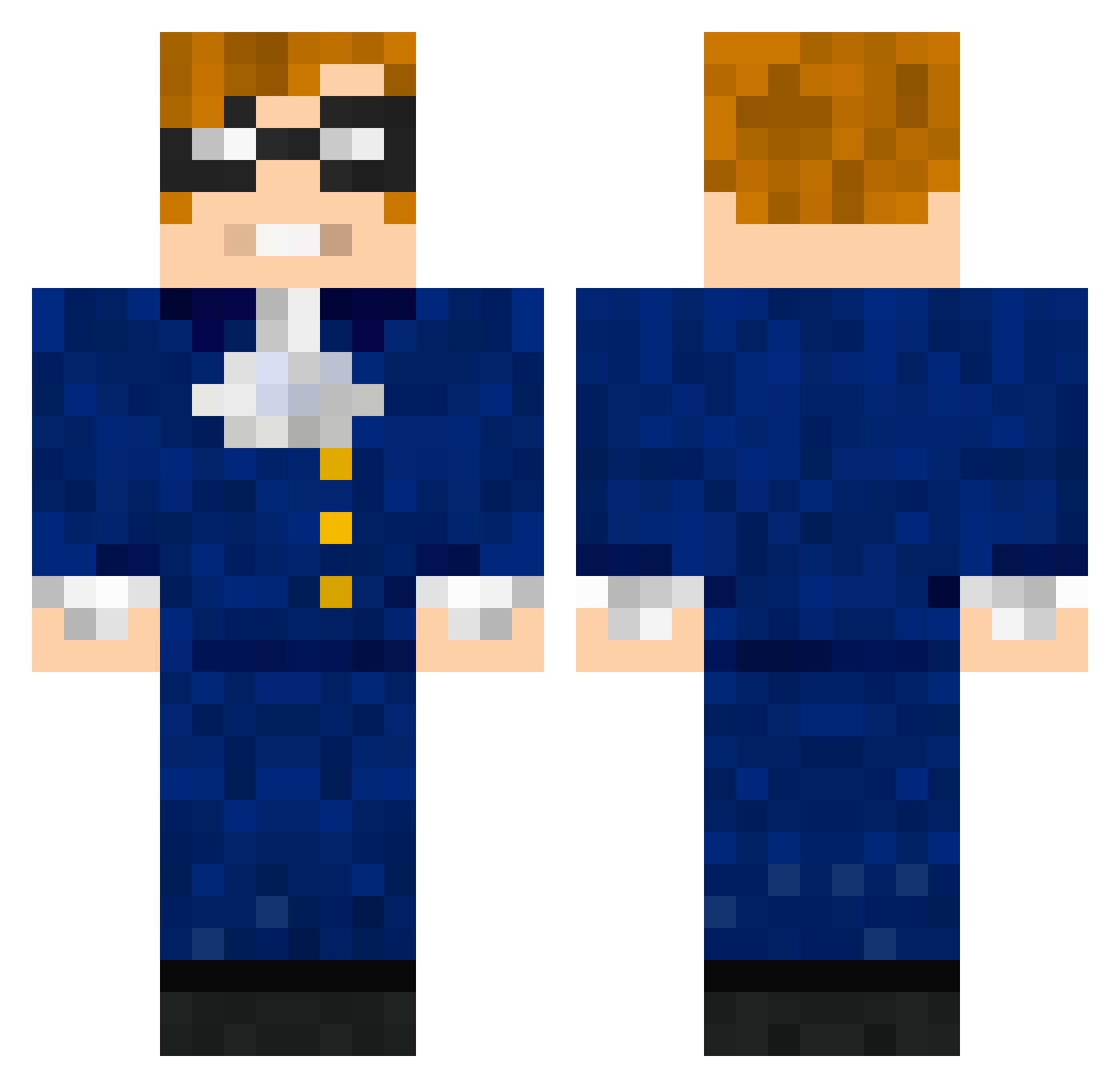 SmokeStack Minecraft skin, front and back view