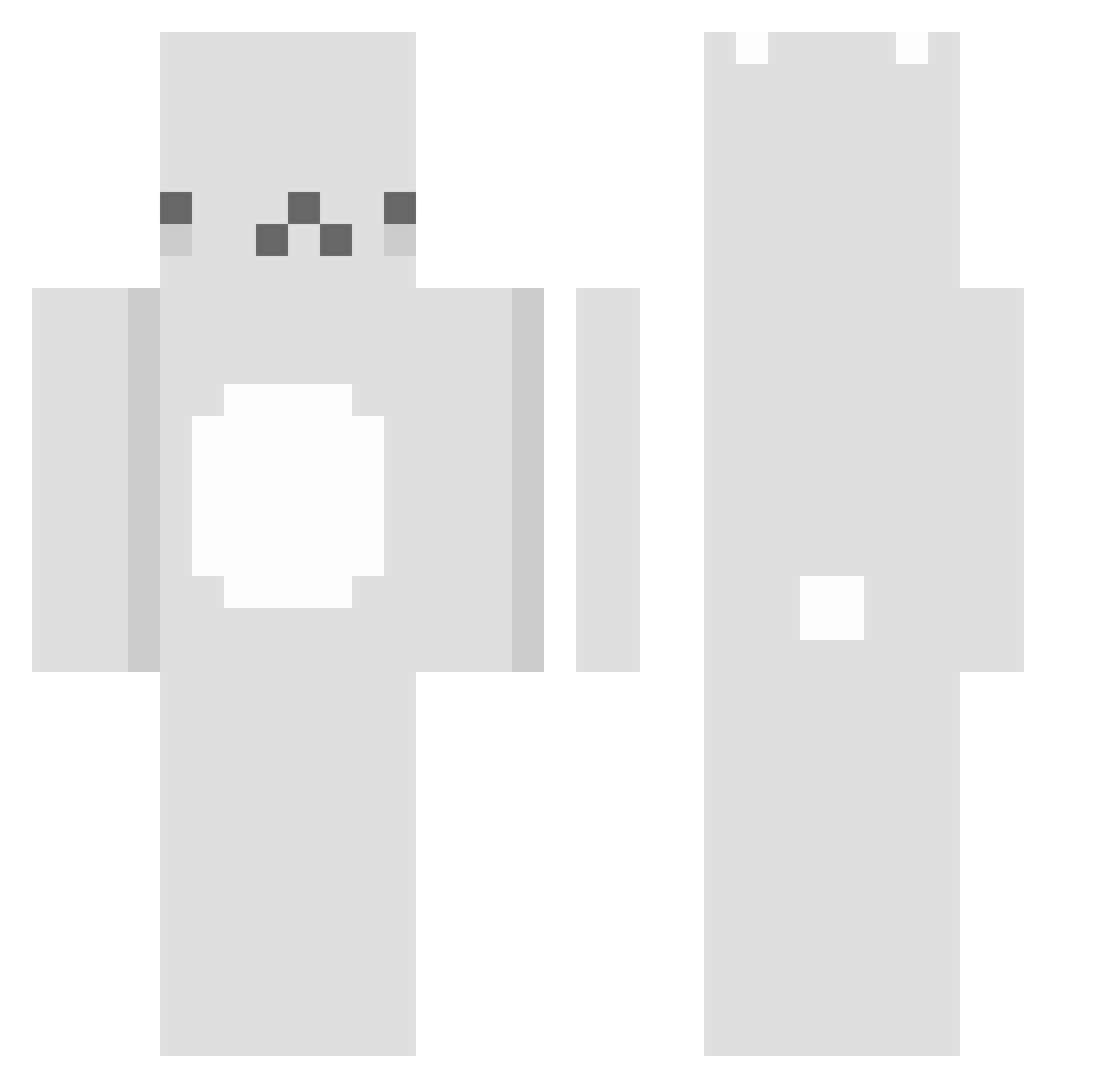 Zonex1111 Minecraft skin, front and back view
