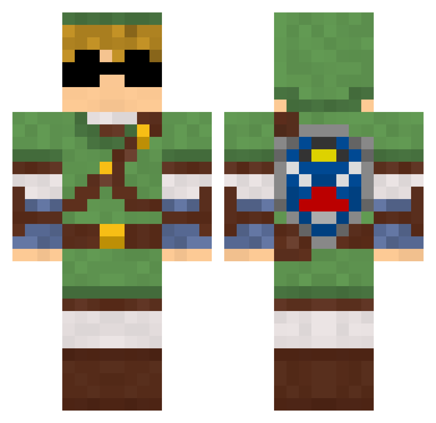 nicoyqwea_ Minecraft skin, front and back view