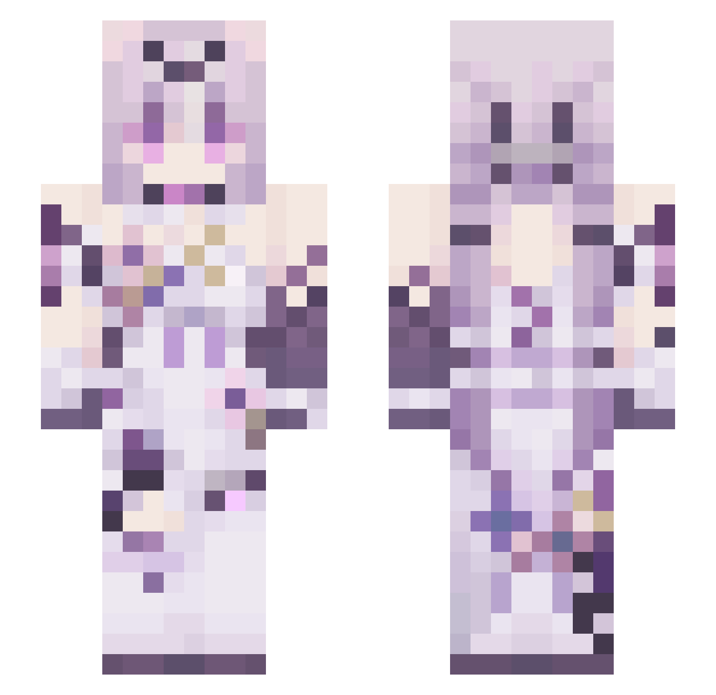tikoria Minecraft skin, front and back view