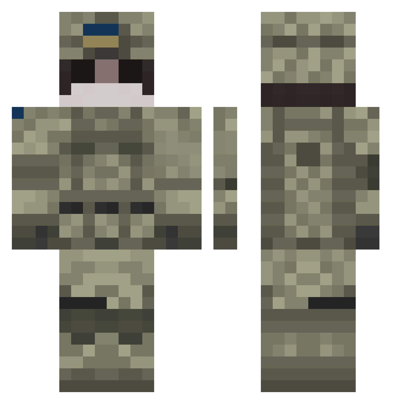 Lenoxil Minecraft skin, front and back view