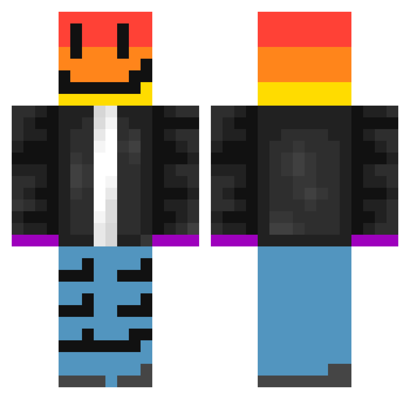 gruppox24 Minecraft skin, front and back view