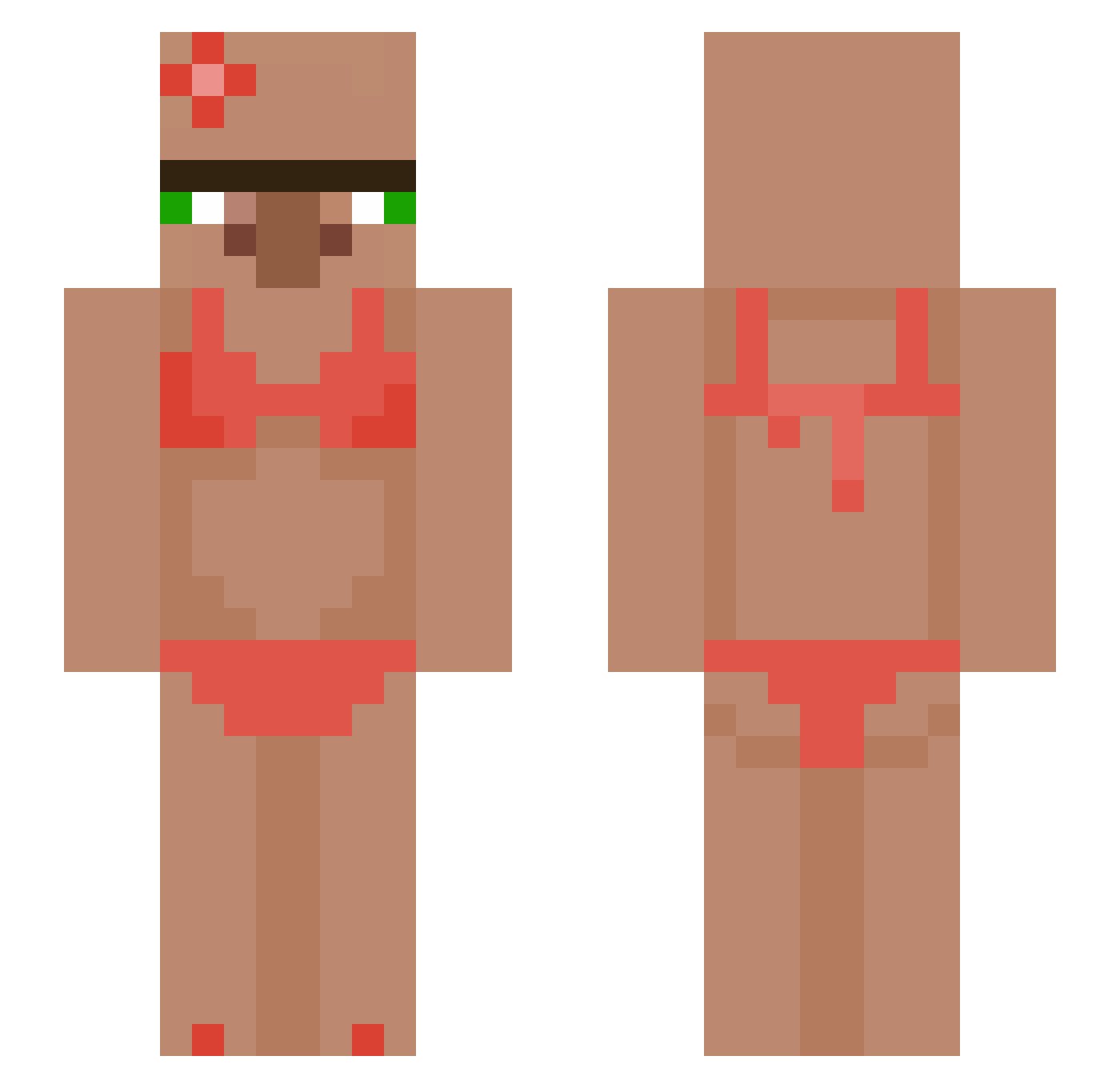 SooperSpeedy Minecraft skin, front and back view