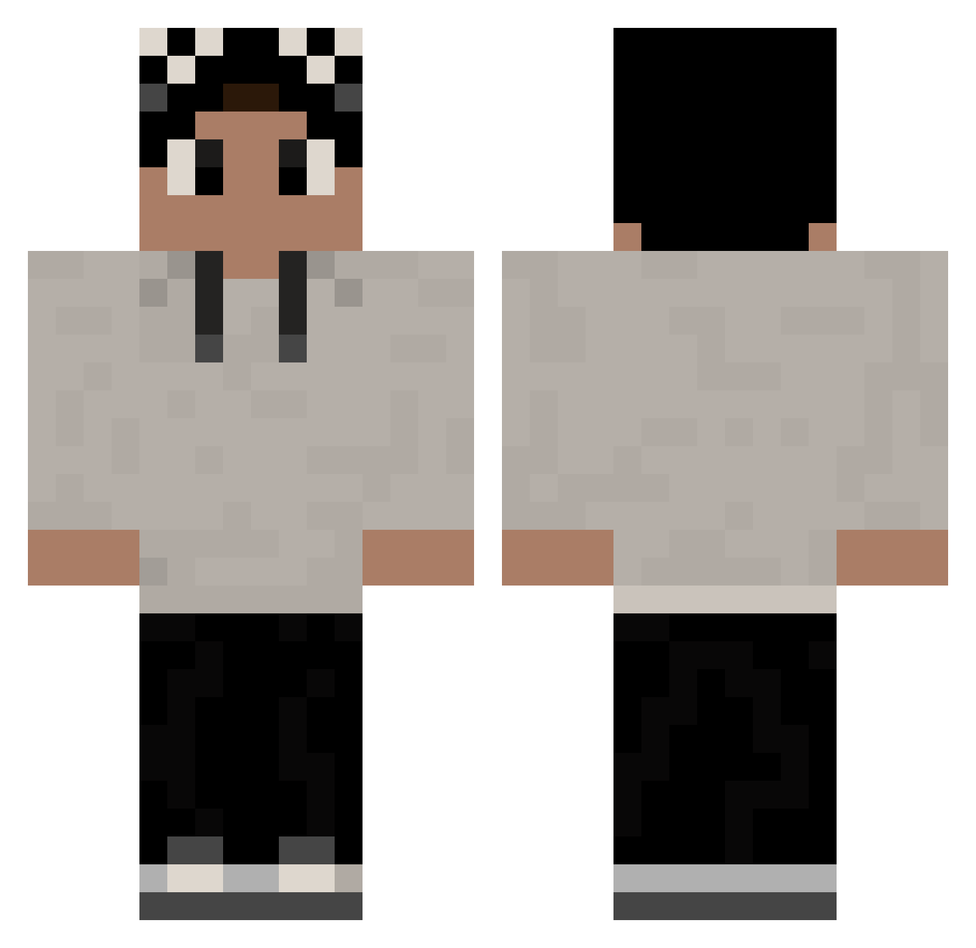 Swots_JVX Minecraft skin, front and back view
