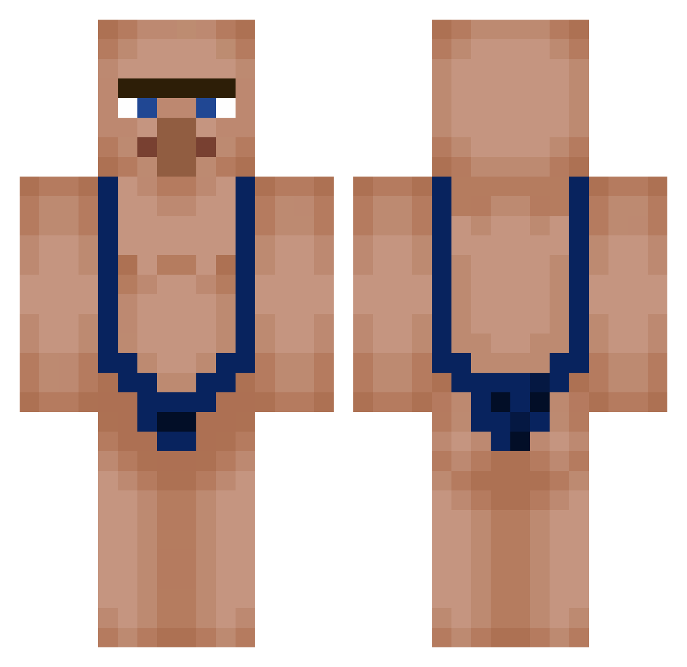 Maur01922 Minecraft skin, front and back view