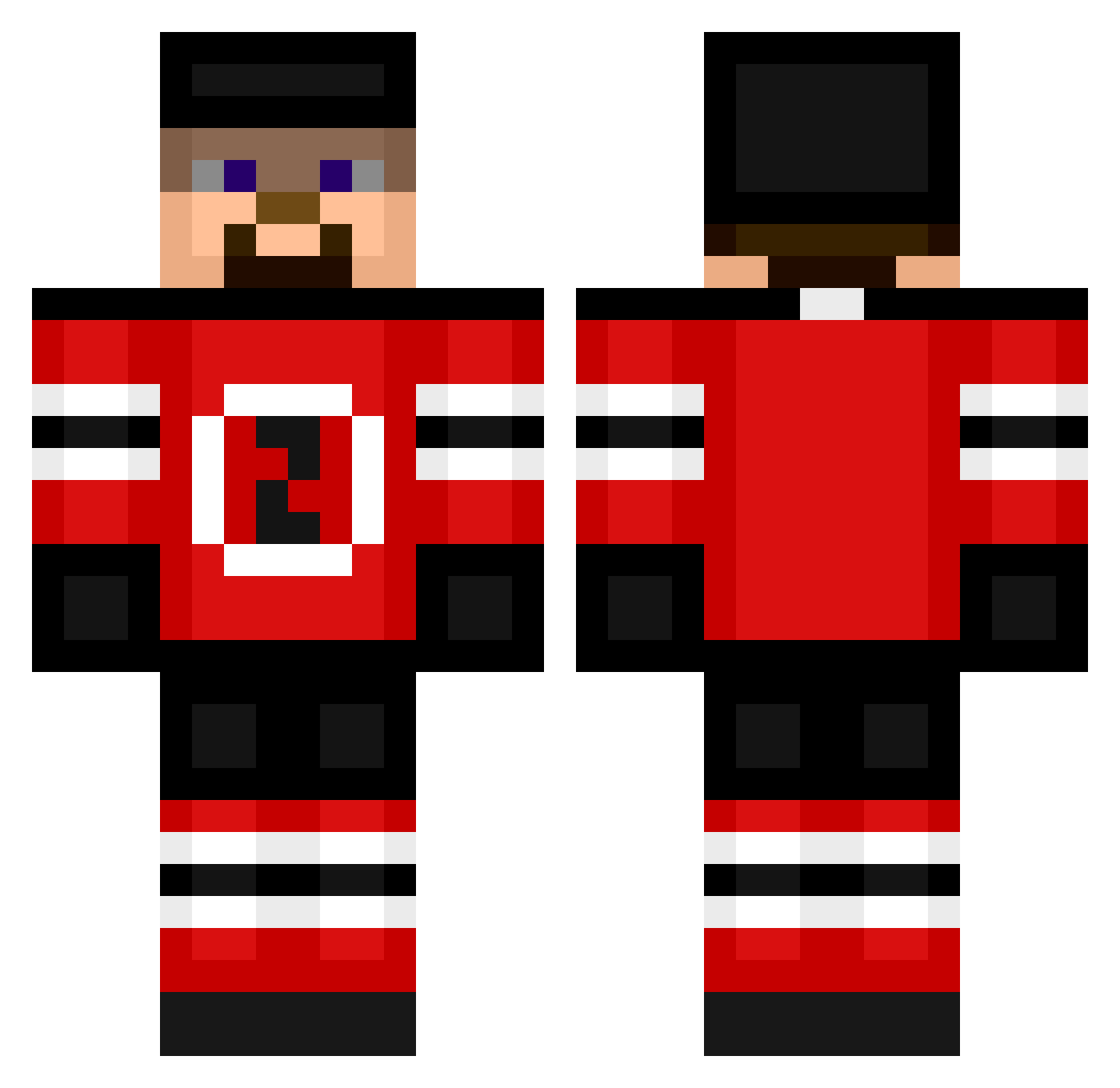 MBuhler07 Minecraft skin, front and back view