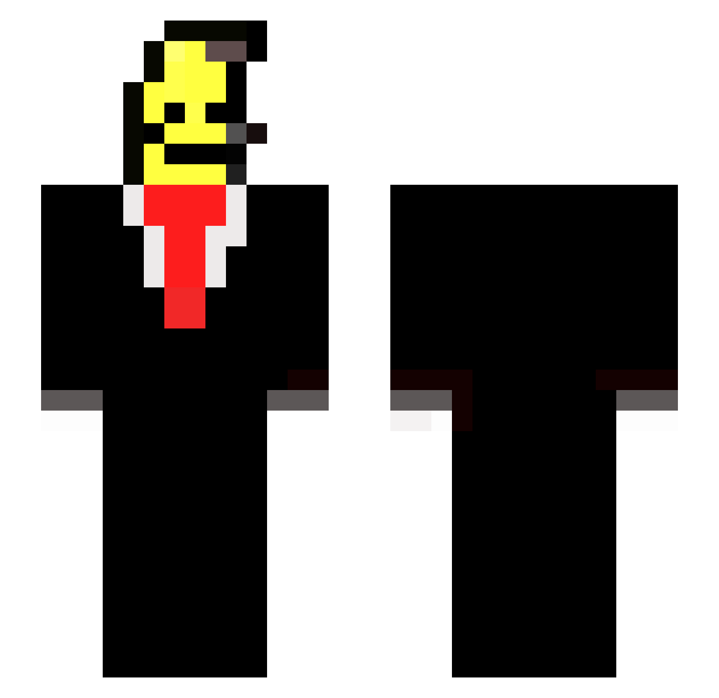 wolflycann Minecraft skin, front and back view
