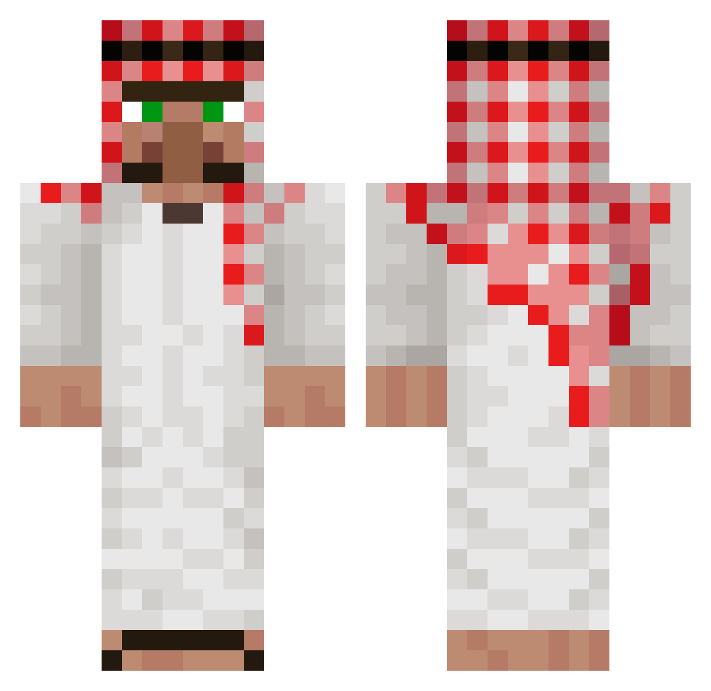 DrZhivago13 Minecraft skin, front and back view