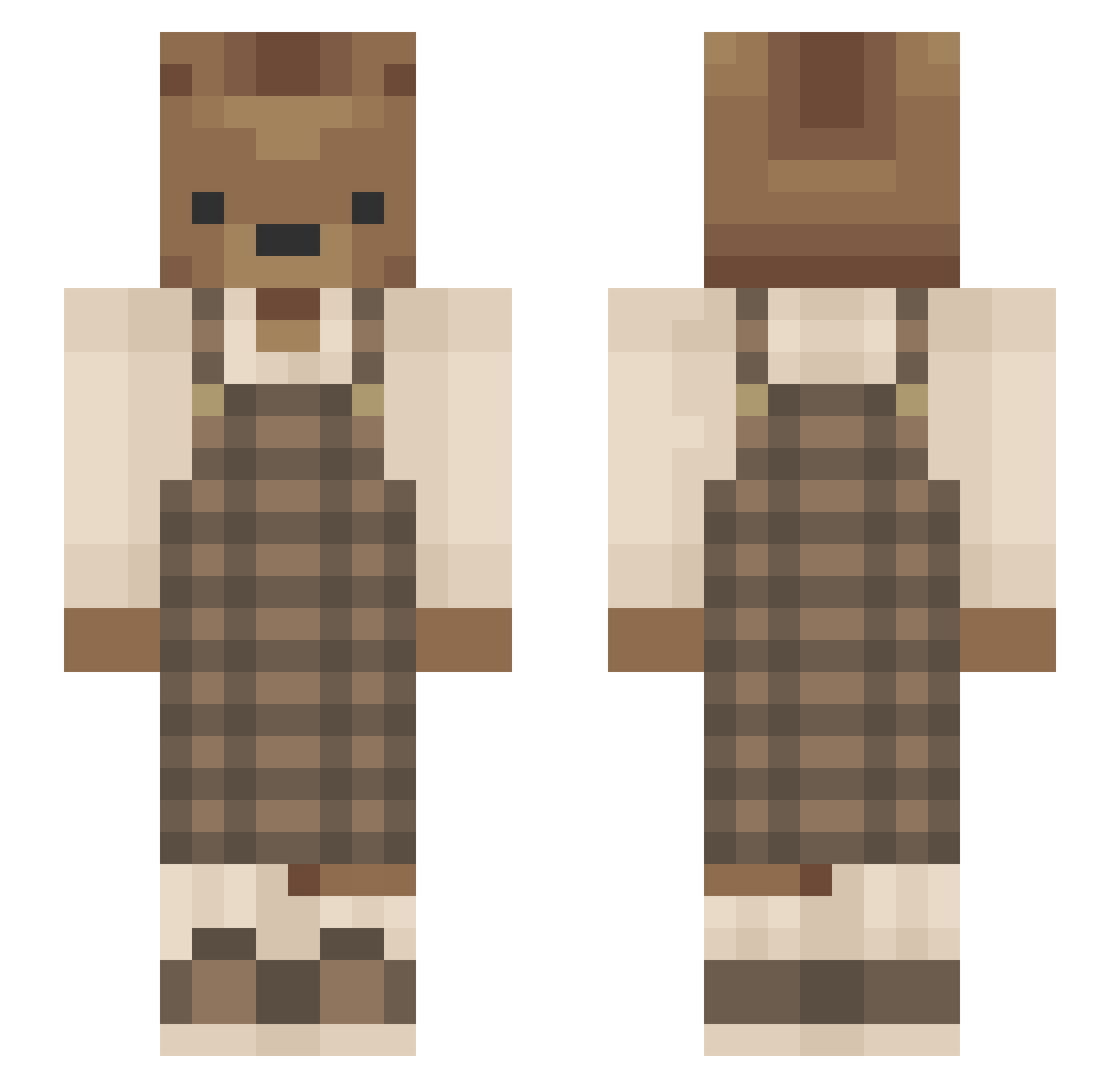star_cattt Minecraft skin, front and back view