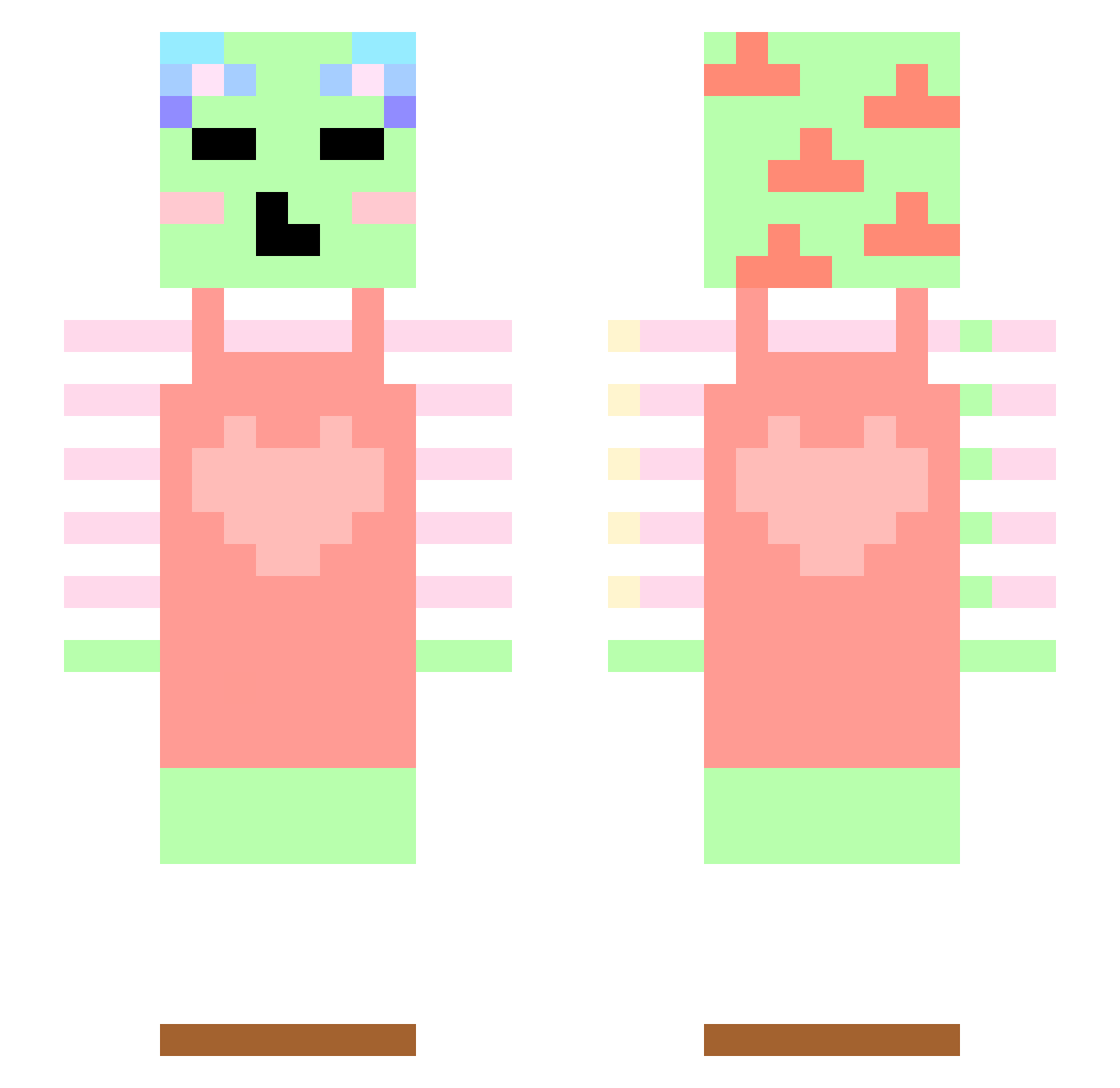 rkdbs06 Minecraft skin, front and back view