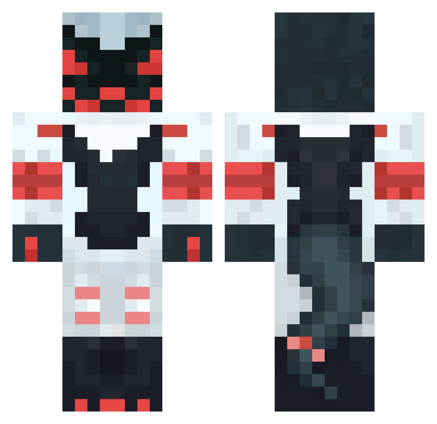 plutoboy26 Minecraft skin, front and back view