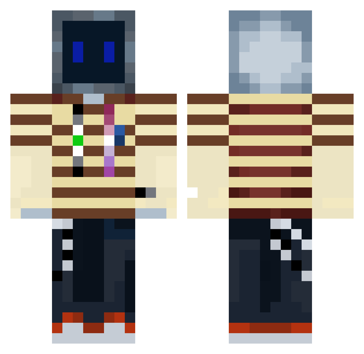Zyr1l Minecraft skin, front and back view