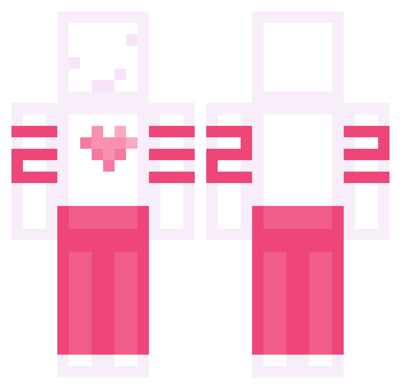 UnknownCrystal Minecraft skin, front and back view