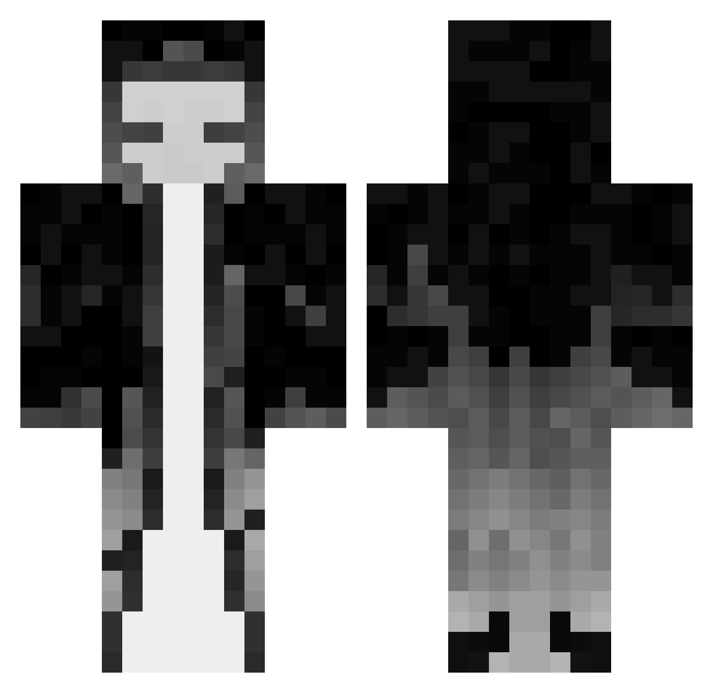 xelaaa_ Minecraft skin, front and back view