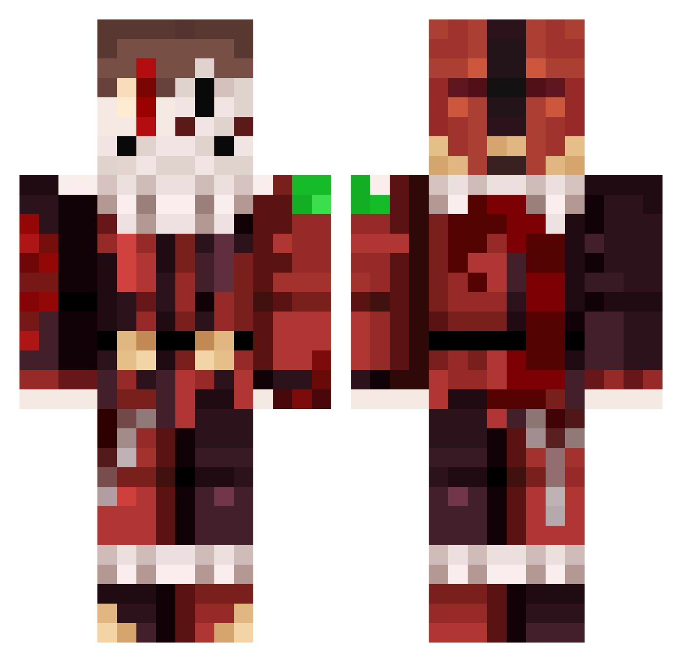 C_Theseus Minecraft skin, front and back view