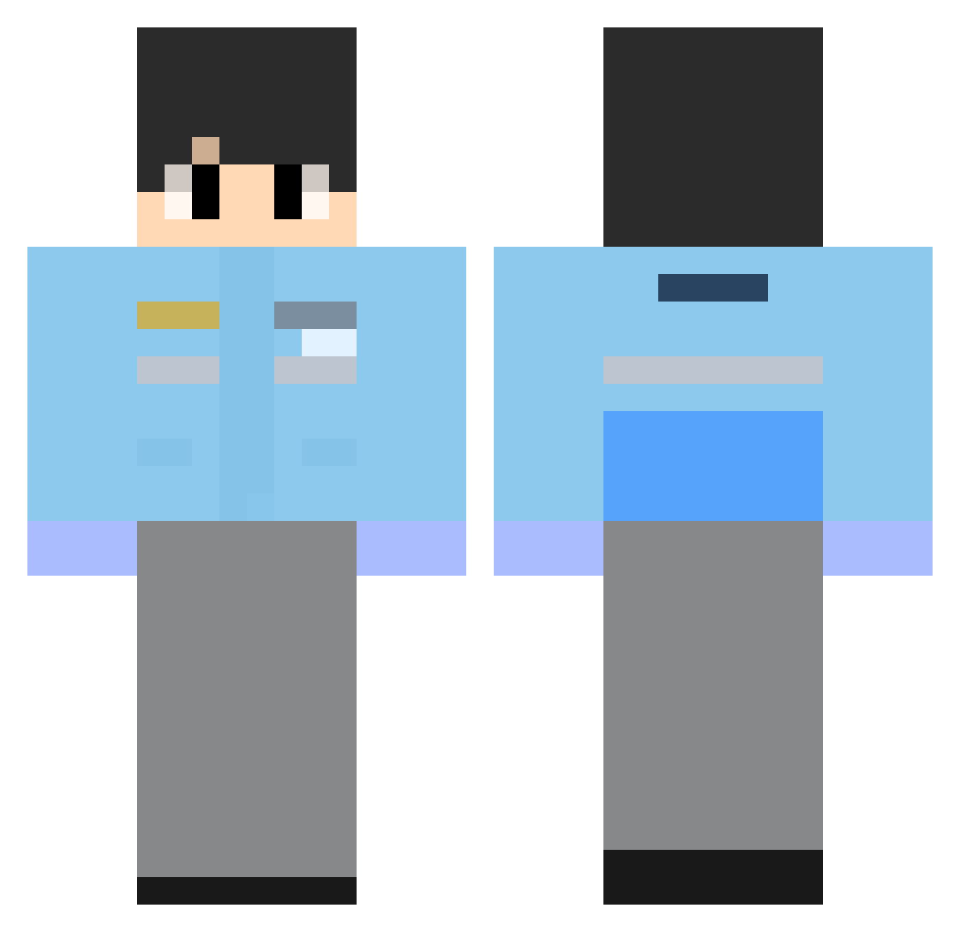 Goemon119 Minecraft skin, front and back view