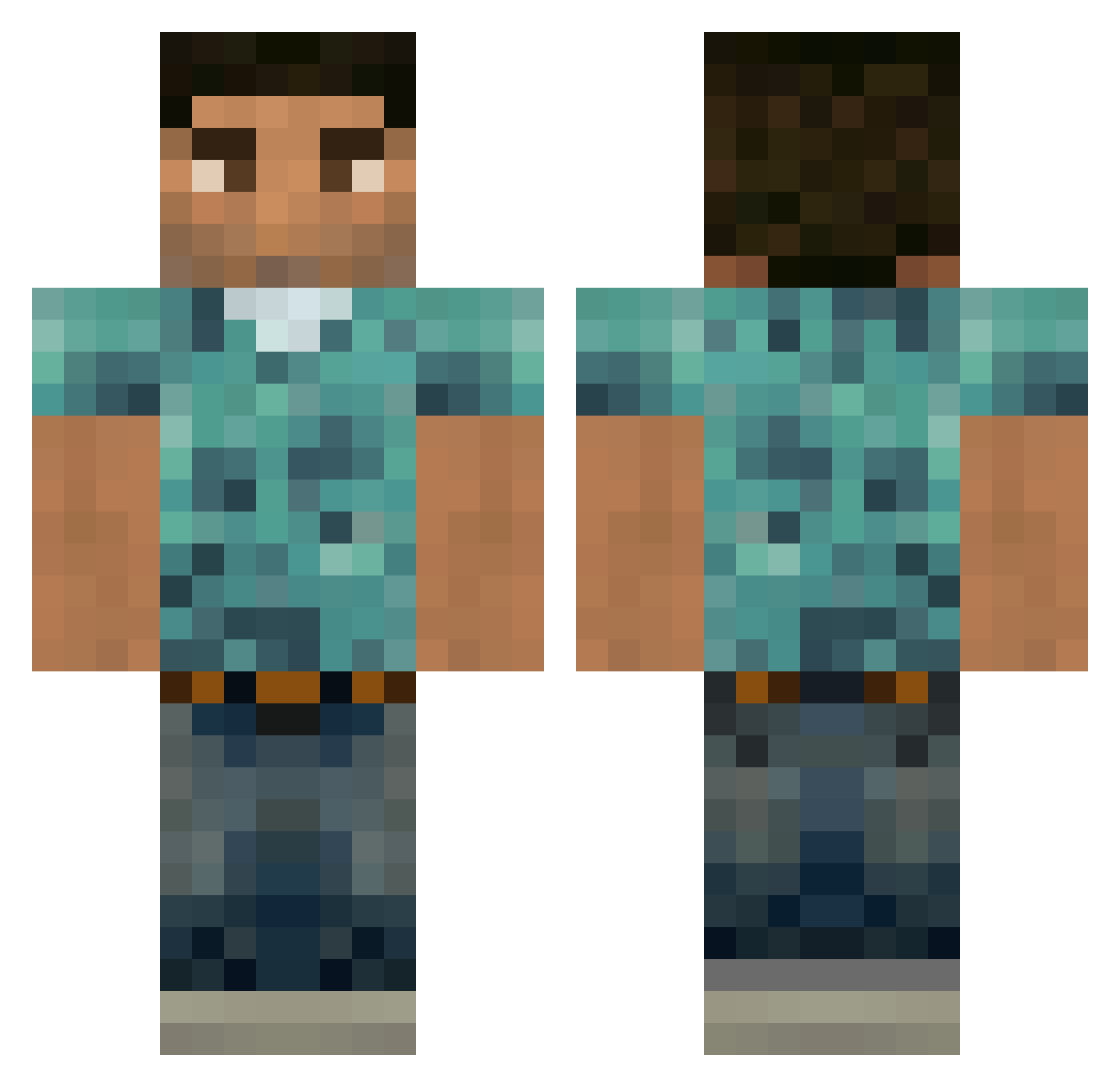 Mr_Jasan Minecraft skin, front and back view