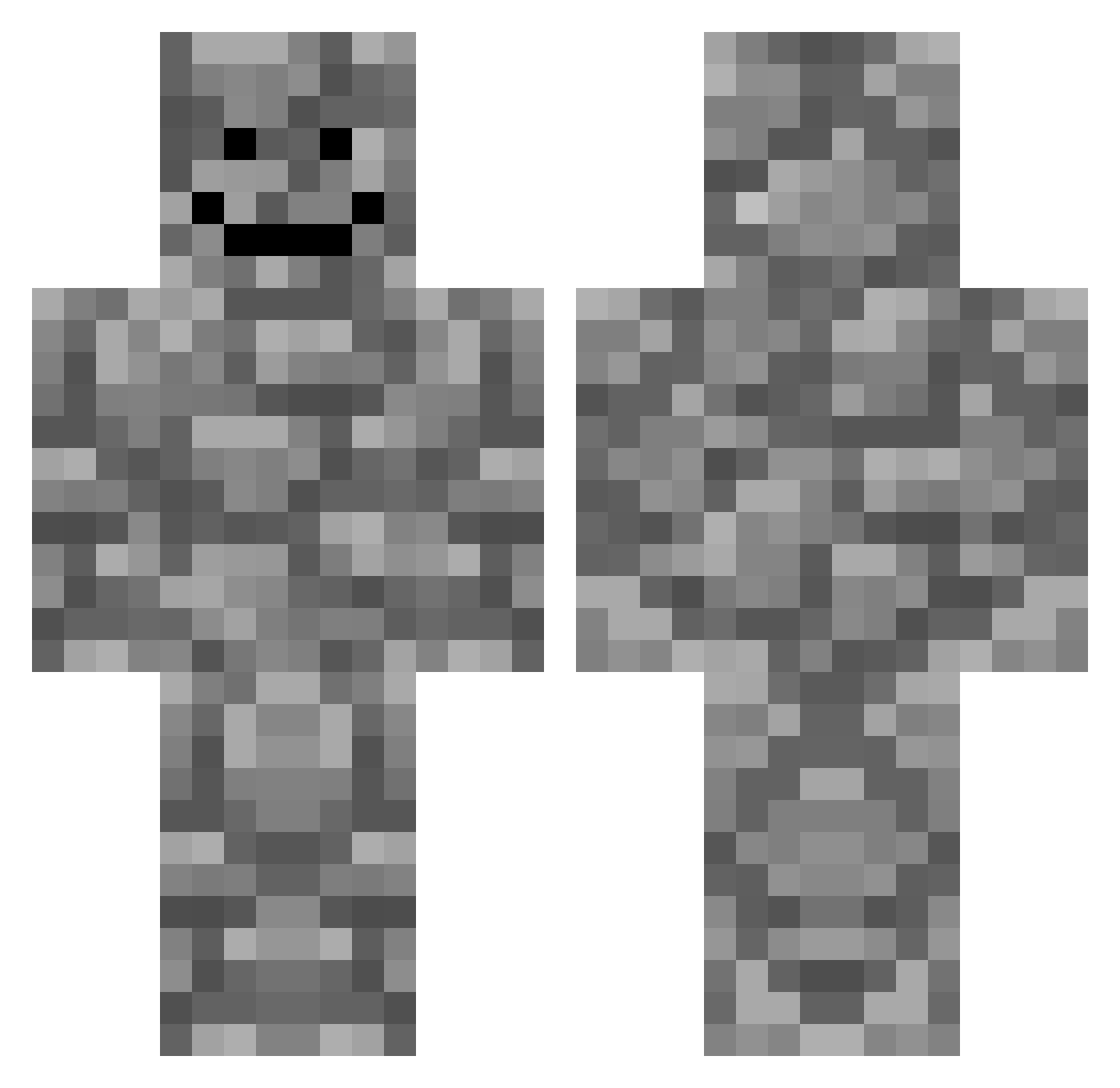 A5BSS_UKRYTY Minecraft skin, front and back view