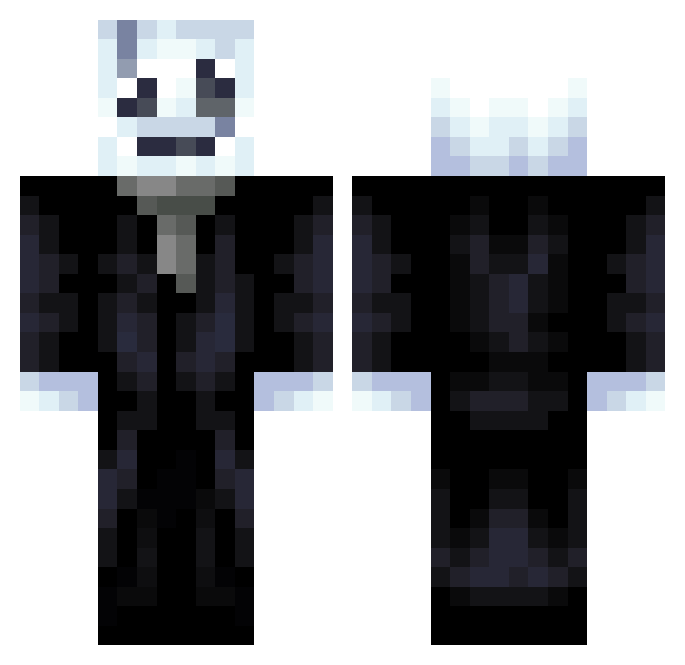 TheRealzShippy Minecraft skin, front and back view