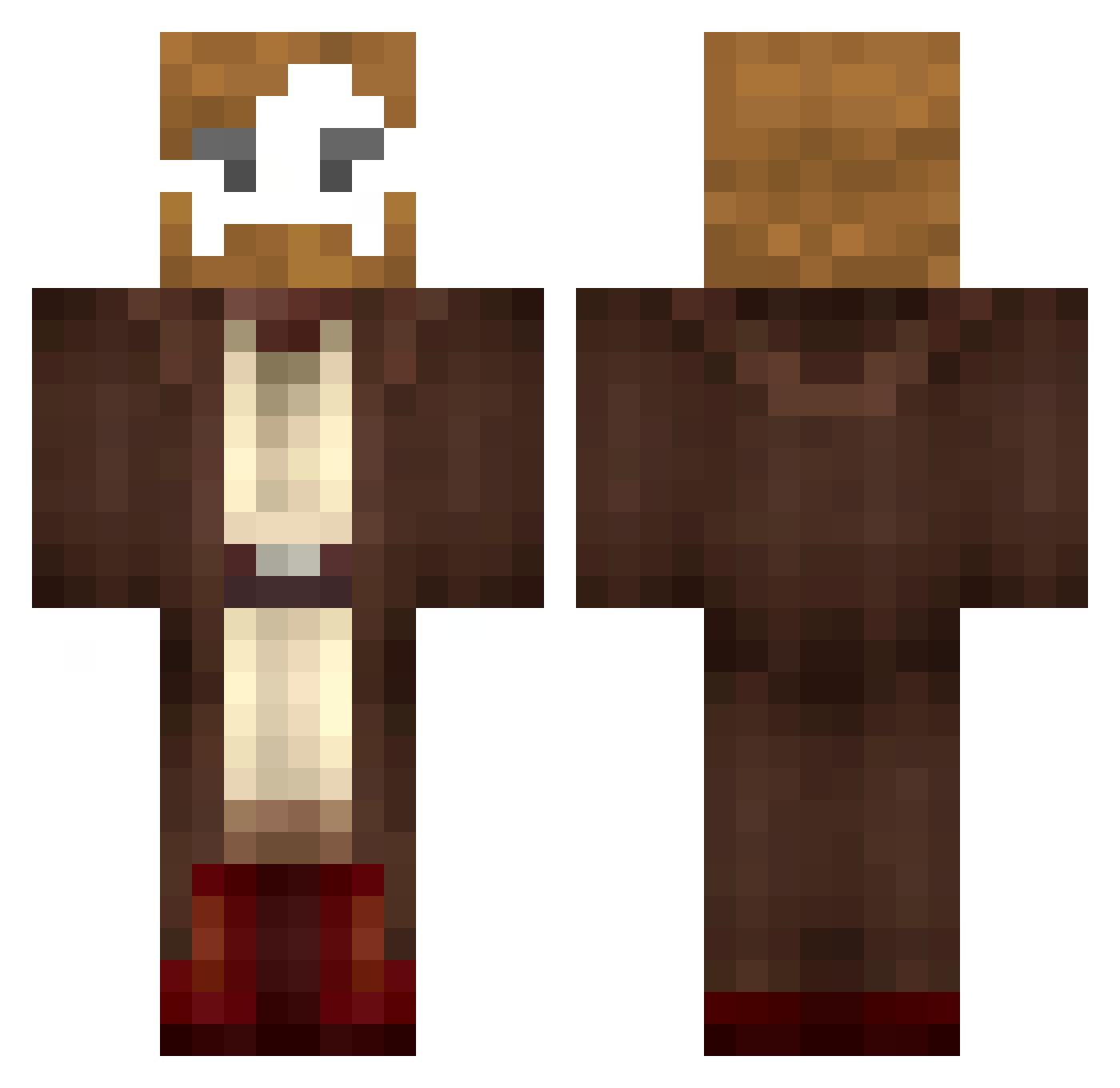 Nslyyyyyyyyyy Minecraft skin, front and back view
