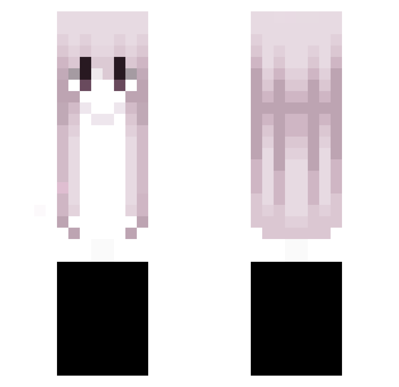 Weellsy Minecraft skin, front and back view