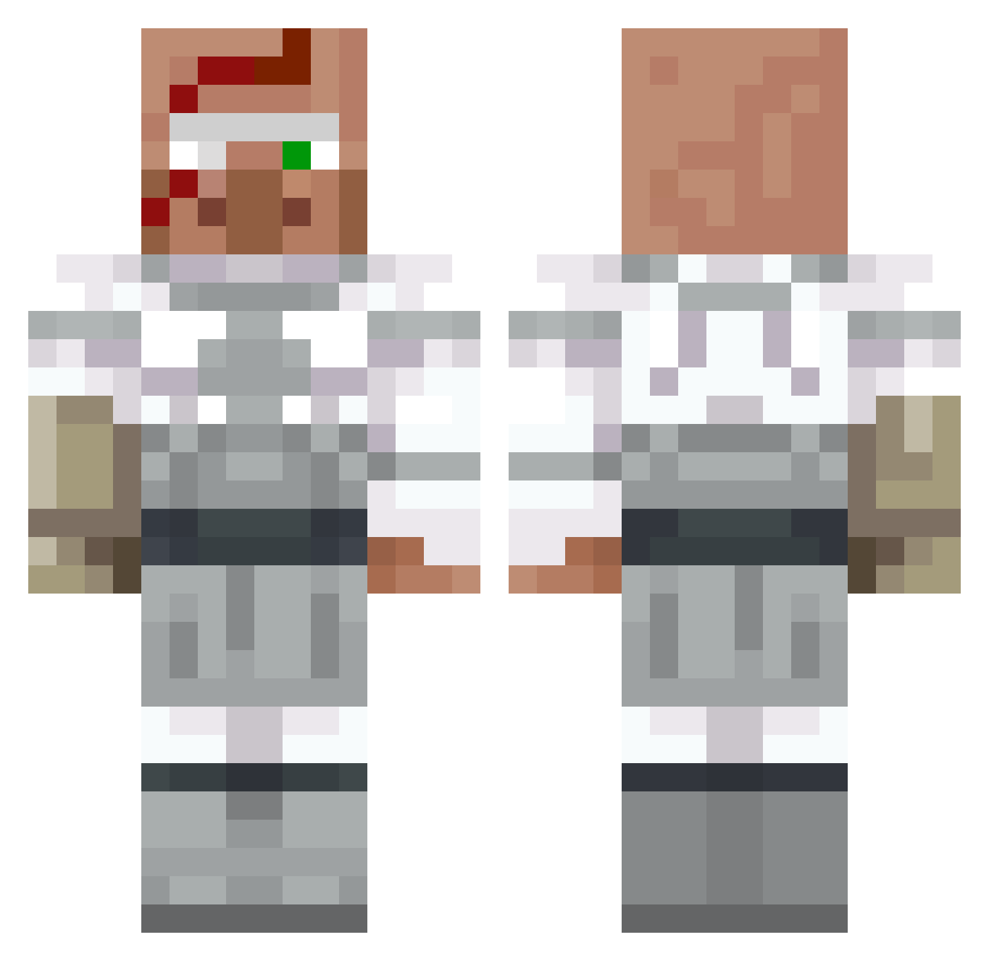 skibidibratek Minecraft skin, front and back view