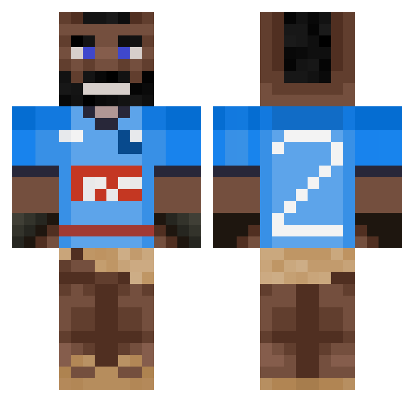 Supr3me0_ Minecraft skin, front and back view