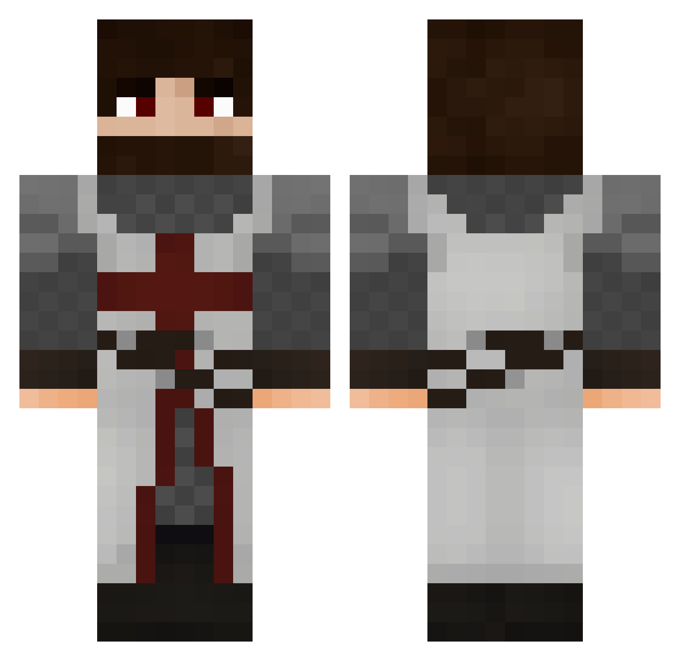 Sir_Xephyos Minecraft skin, front and back view