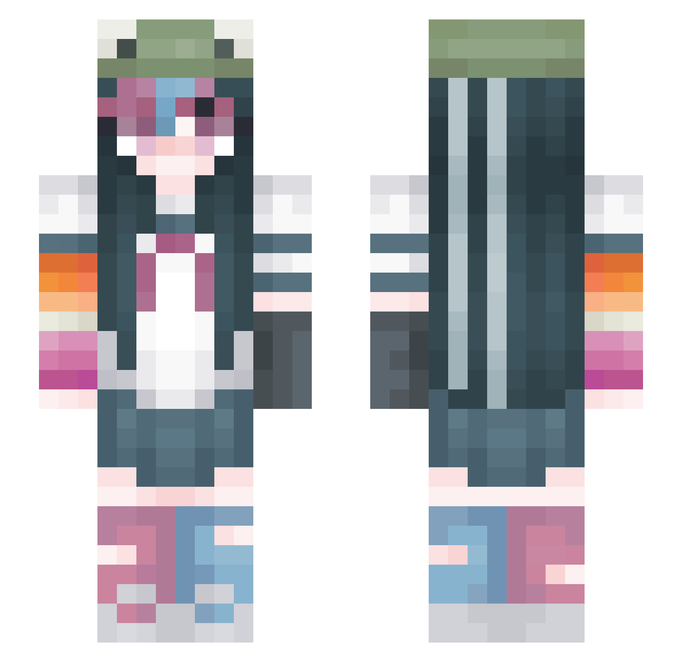 magujin Minecraft skin, front and back view