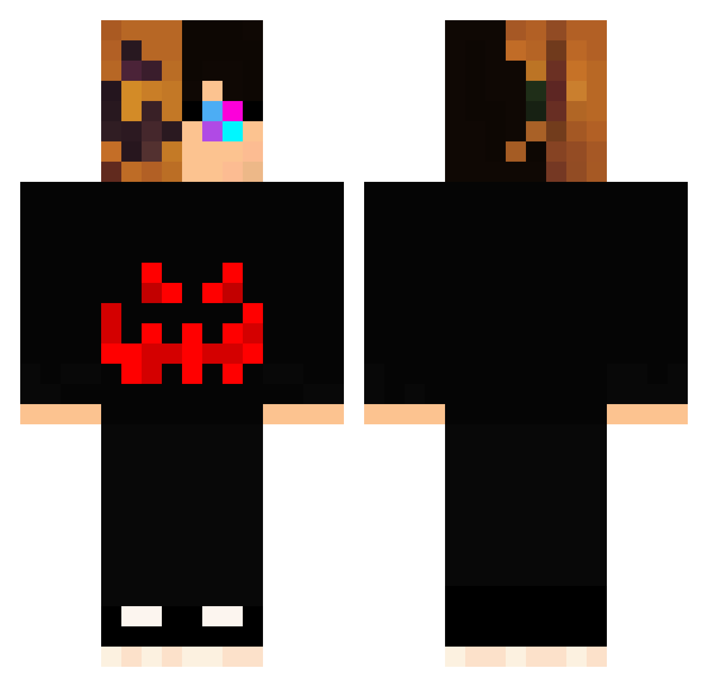 HEBplayer_ Minecraft skin, front and back view