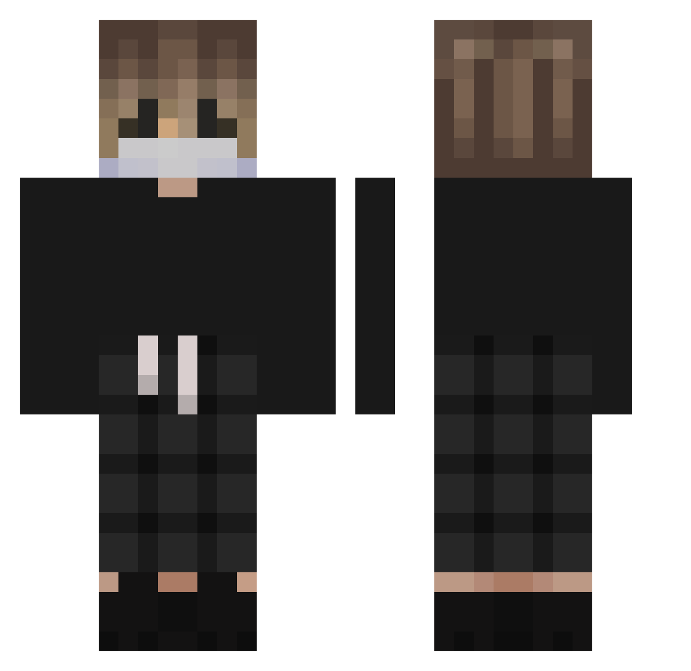 Carola Minecraft skin, front and back view