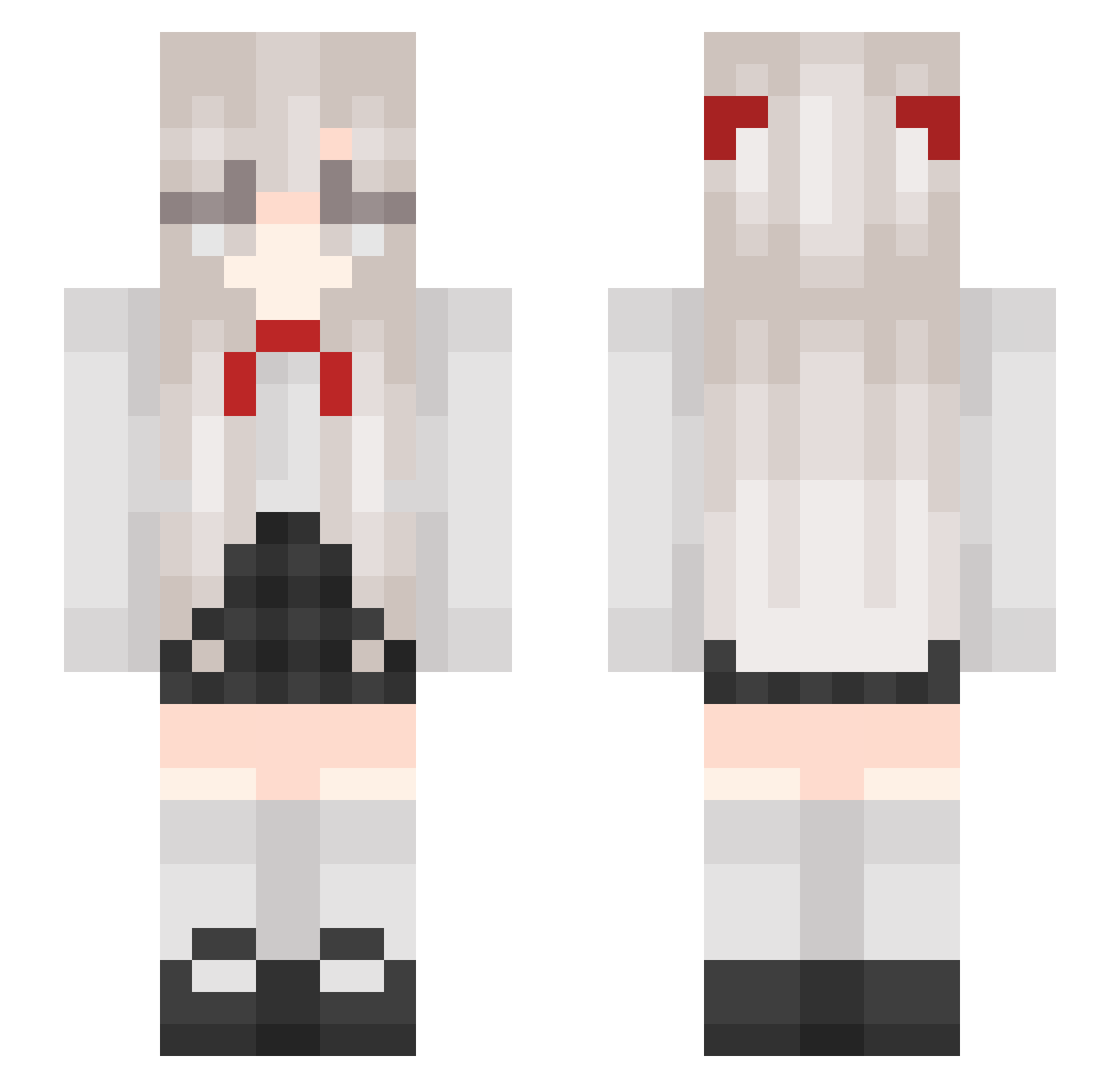 sailoorrmoon Minecraft skin, front and back view