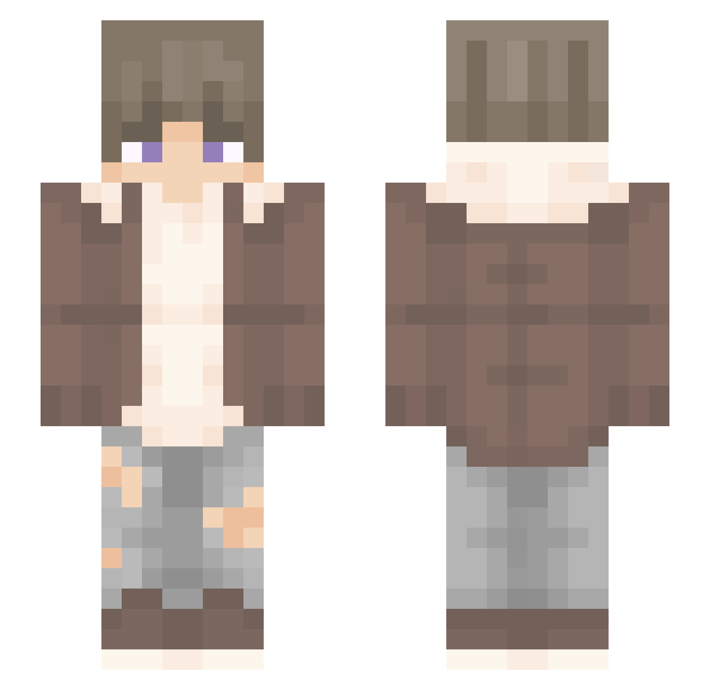 rhys268 Minecraft skin, front and back view