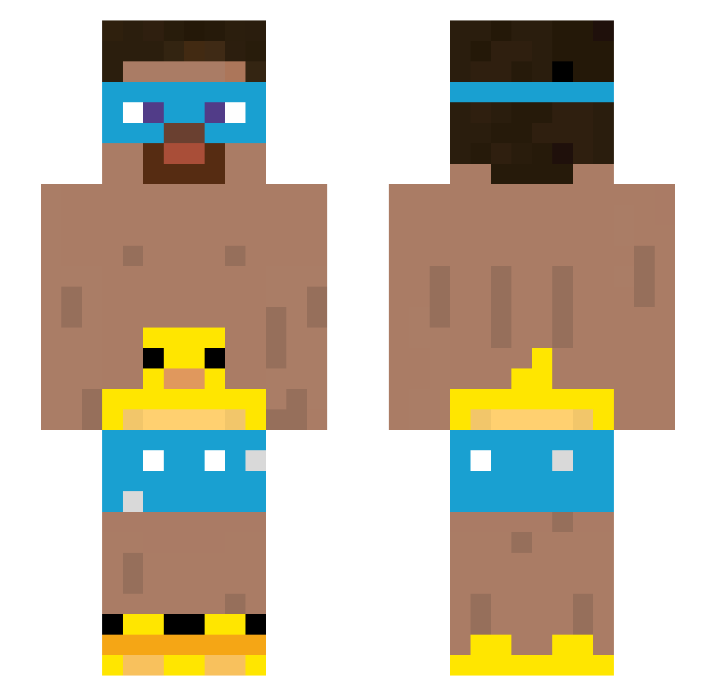 GATIMUTI_29 Minecraft skin, front and back view