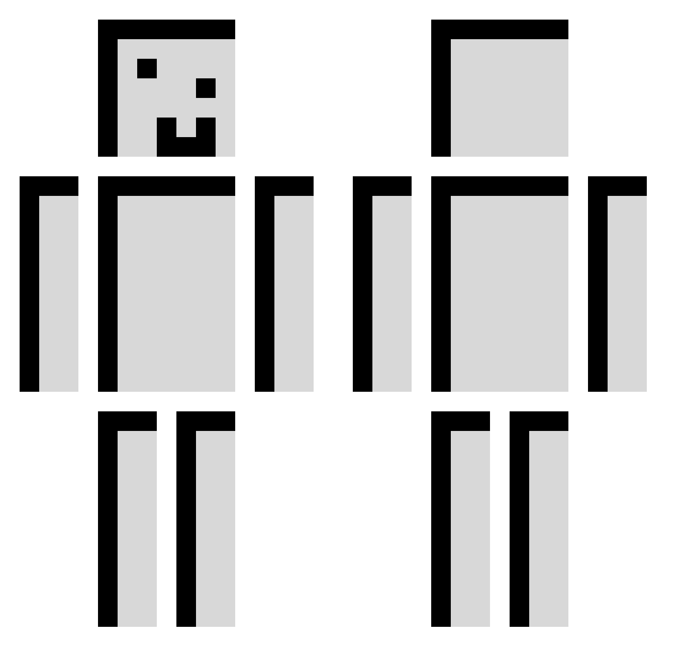 Tommy_Hou Minecraft skin, front and back view