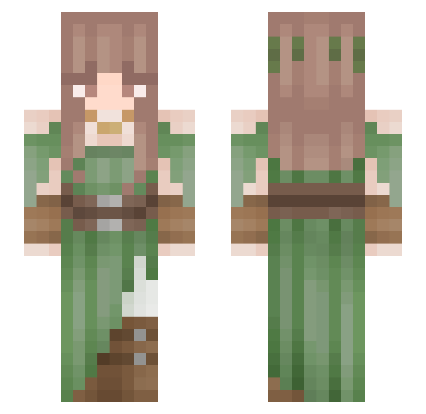 Miss_Jaanskii Minecraft skin, front and back view