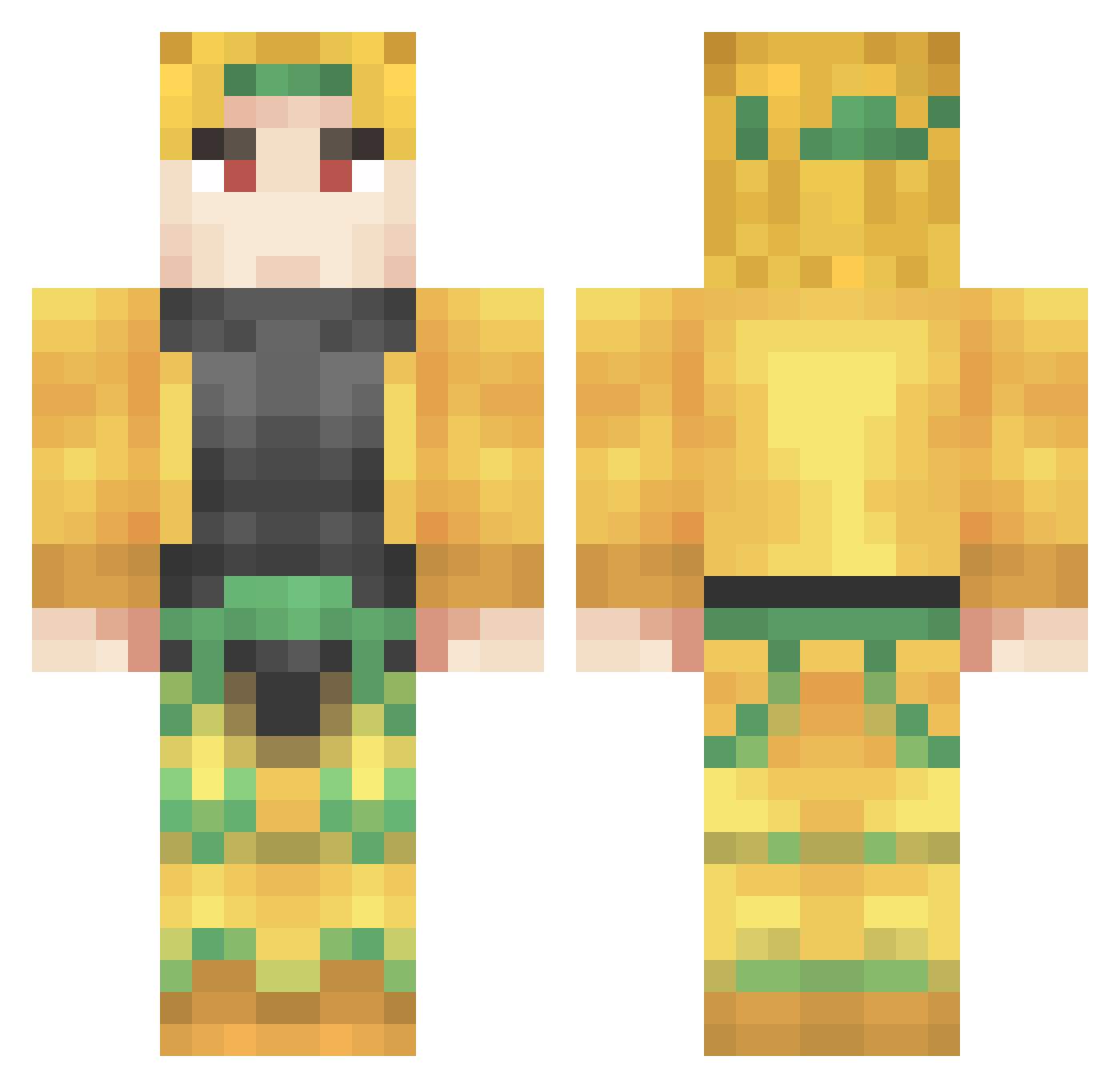 CHSO Minecraft skin, front and back view