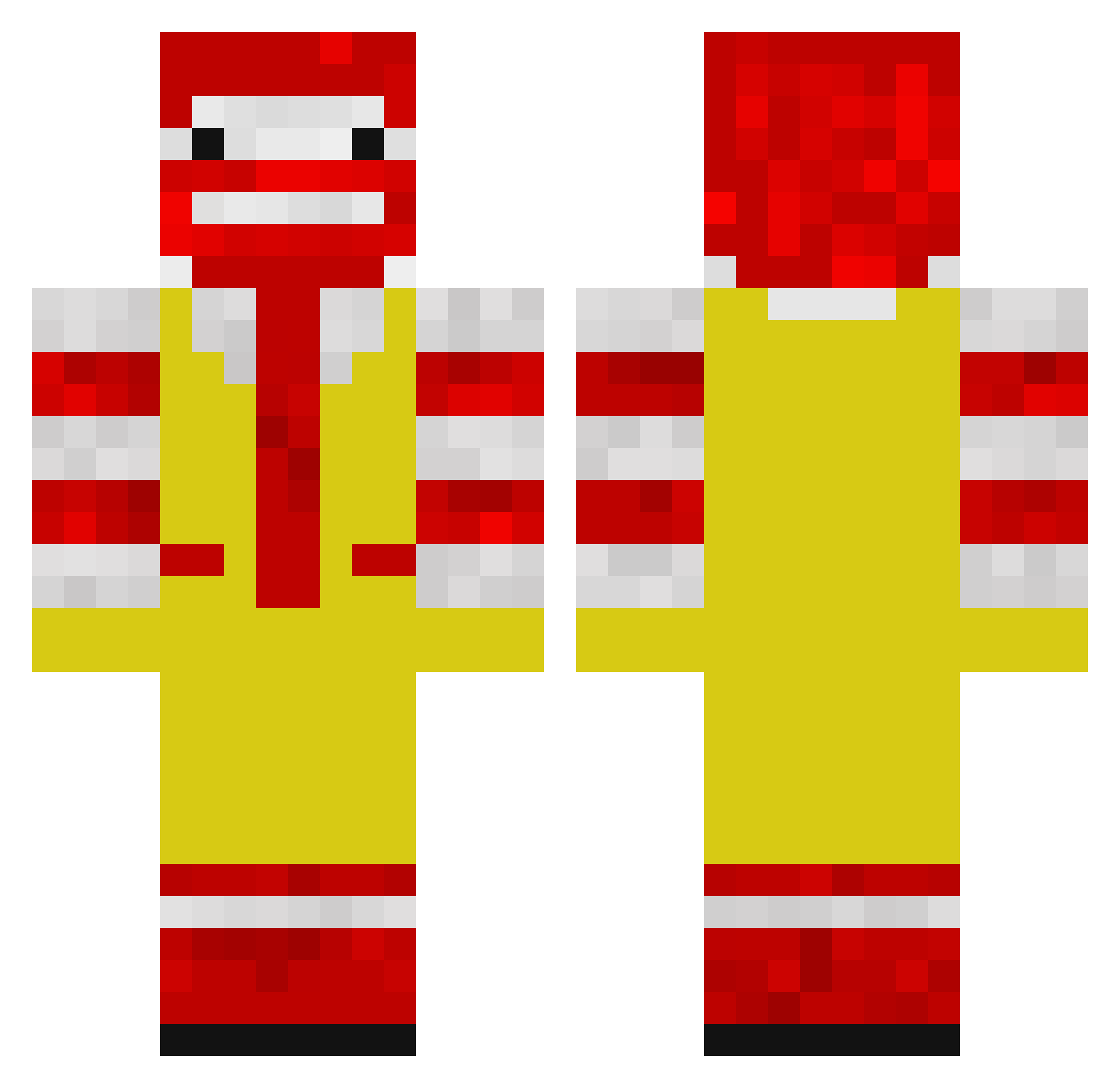 caltrap Minecraft skin, front and back view