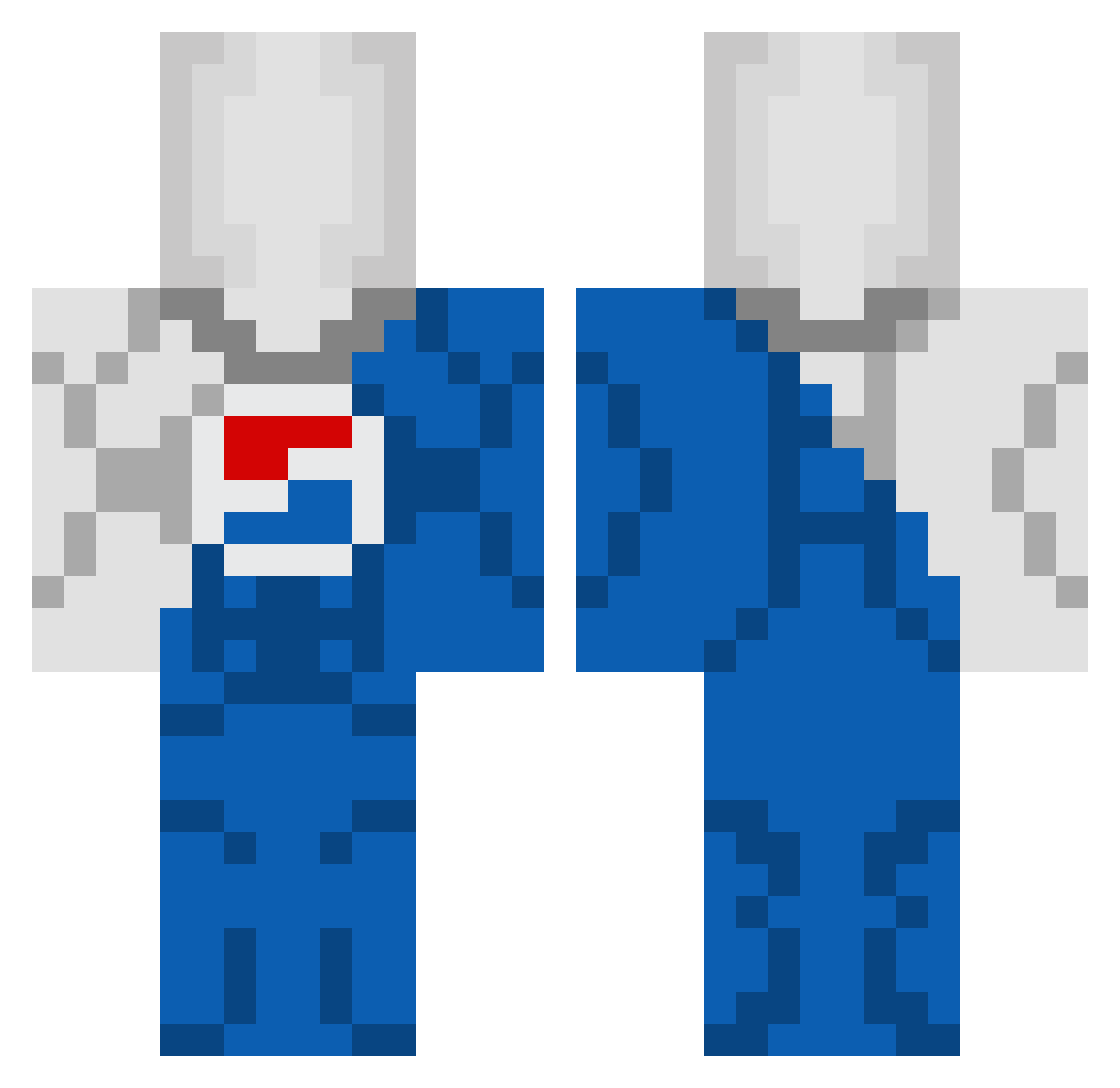 ZXT_X0 Minecraft skin, front and back view