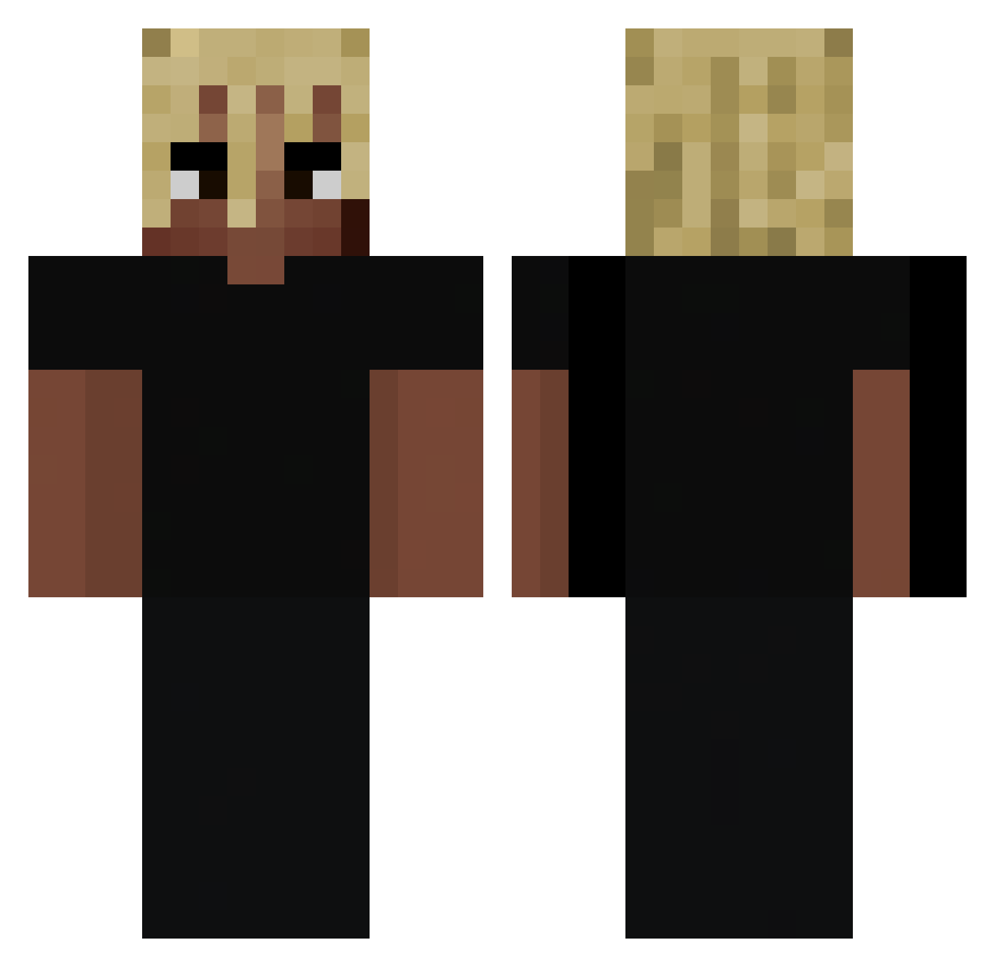 saintchasergo0n Minecraft skin, front and back view