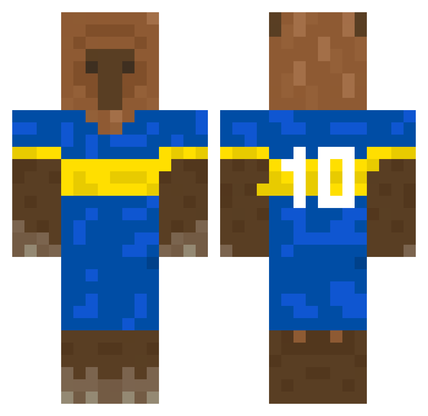 lautaggs Minecraft skin, front and back view
