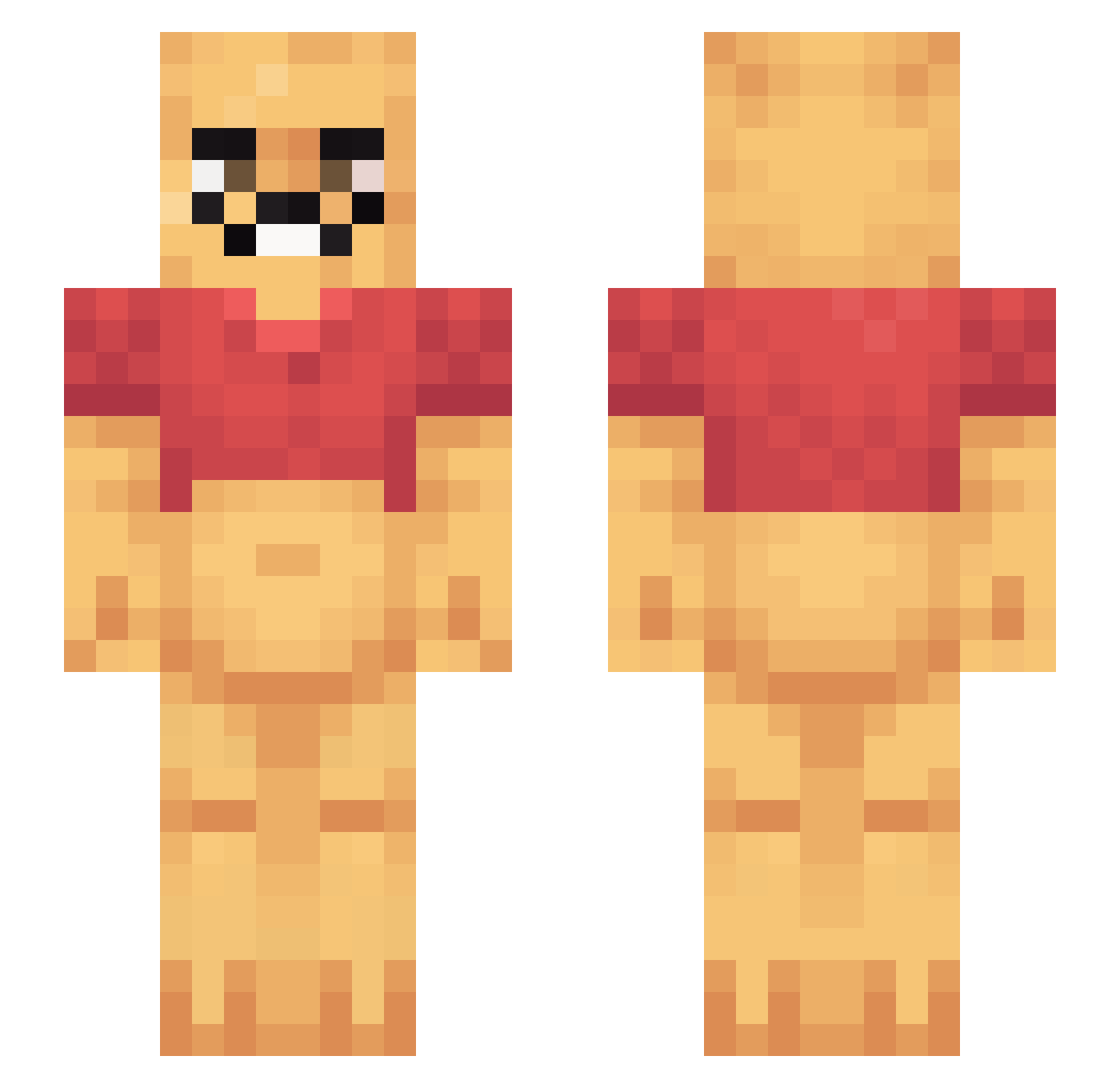 Danottelo Minecraft skin, front and back view