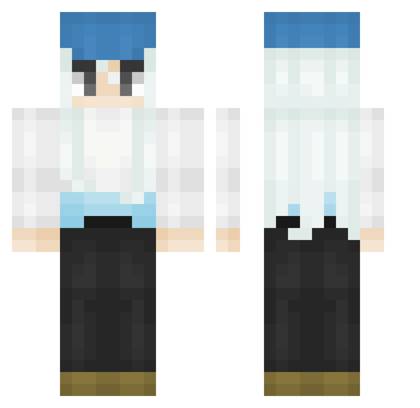 B41LZ Minecraft skin, front and back view