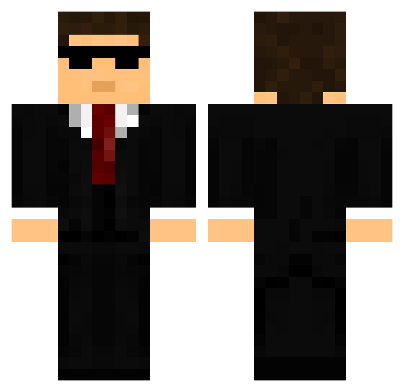 namouretb Minecraft skin, front and back view