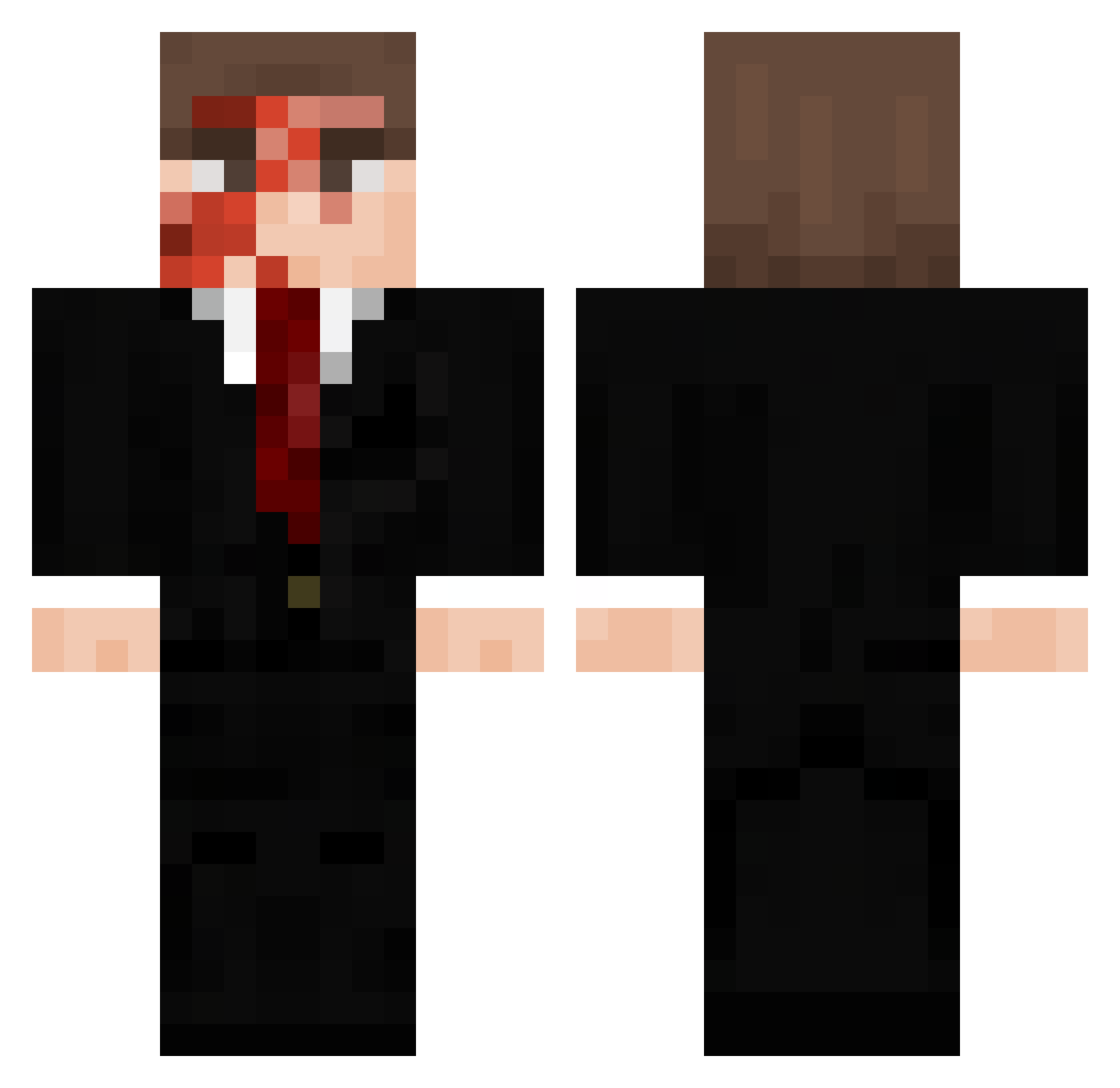 NonAlptug Minecraft skin, front and back view