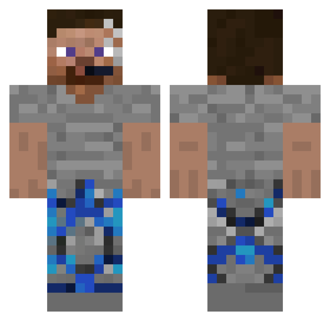VITO1231 Minecraft skin, front and back view