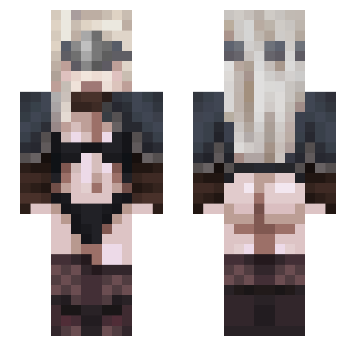 Kiormir Minecraft skin, front and back view